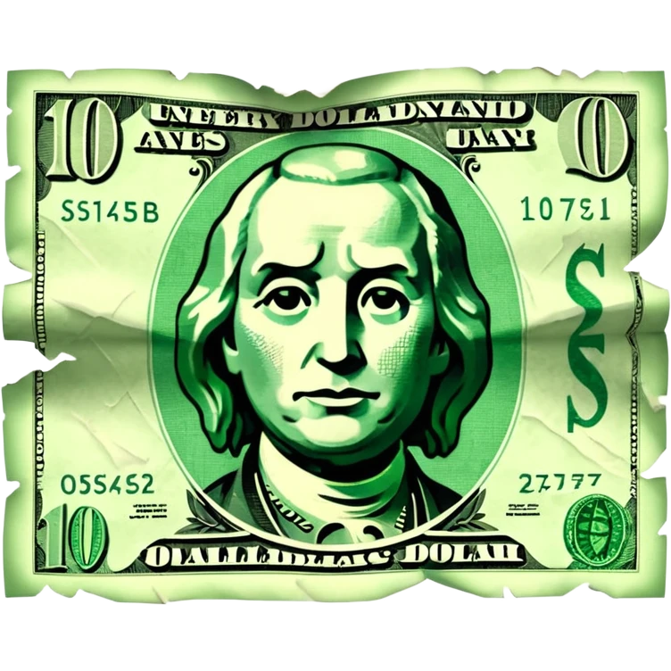Ripped dollar bill emoji