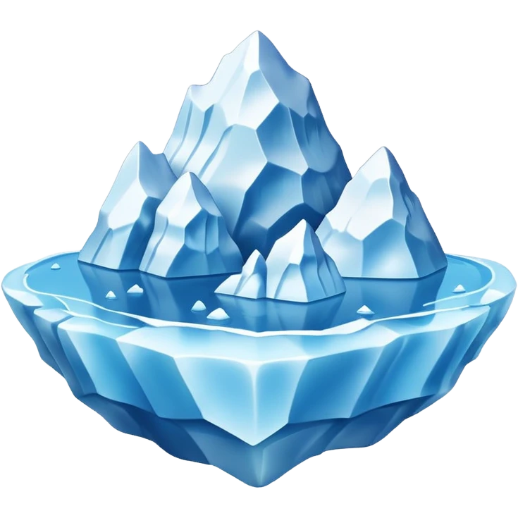 A 3D iceberg in Apple emoji style
 emoji