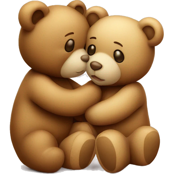 teddy bear kissing another teddy bear emoji