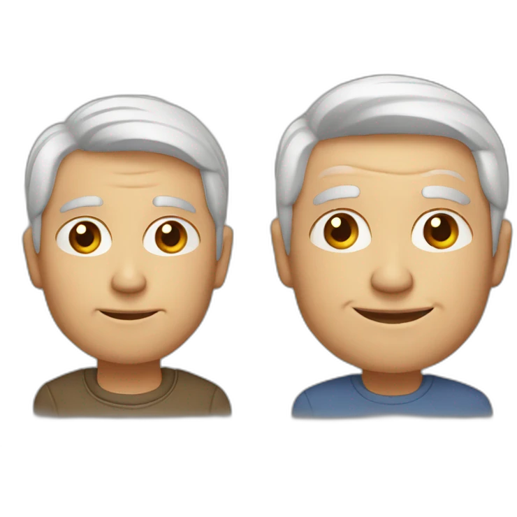 young and old man emoji