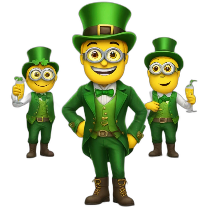 Leprechaun avec minions emoji