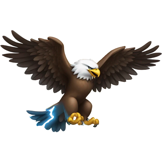 Eagle holding lightning bolt  emoji