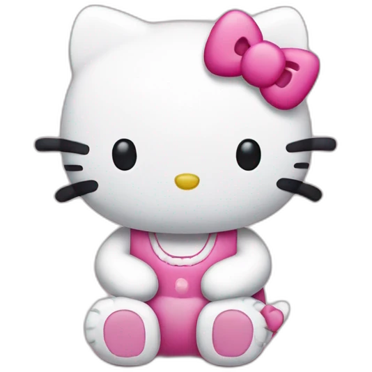 Hello kitty sitting emoji