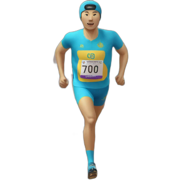 kazakh crossing the finish line emoji