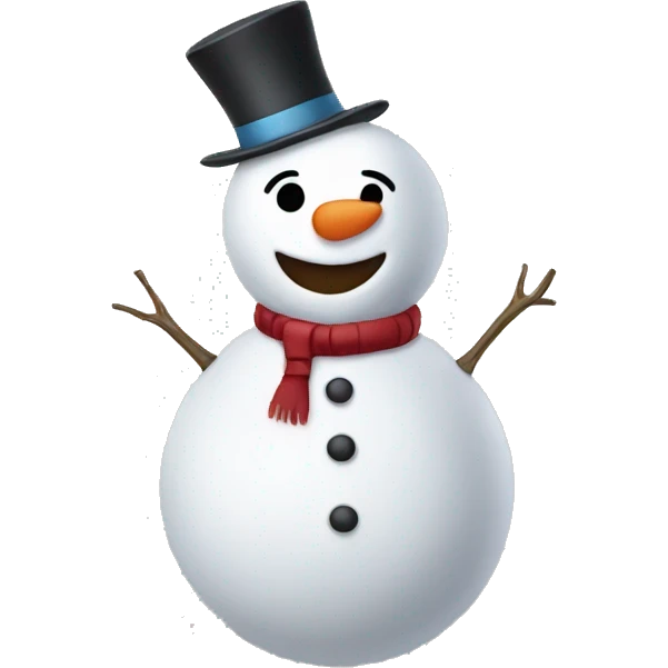 Snowman being made emoji