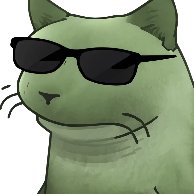 Cat with sunglasses emoji