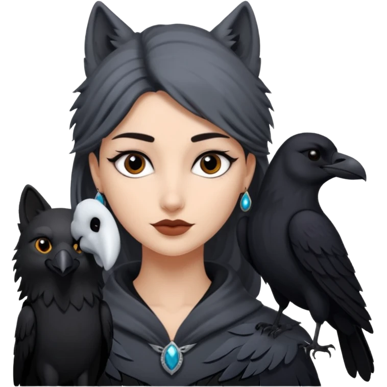 Black aly is the wife of cregan stark and looks like Hande Erçel. She had a raven and a wolf around her  emoji