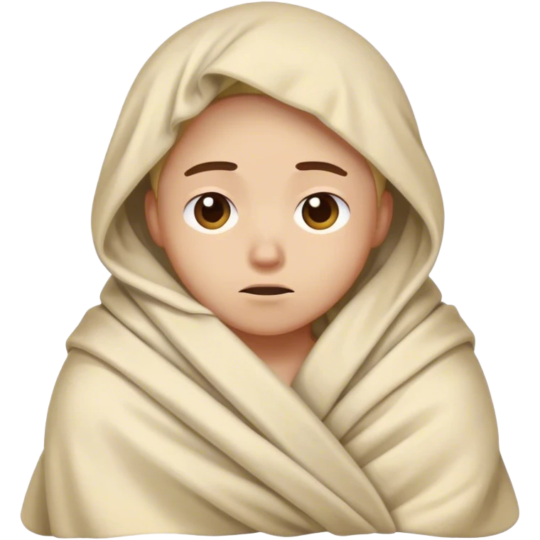 Tired and wrapped in blanket  emoji