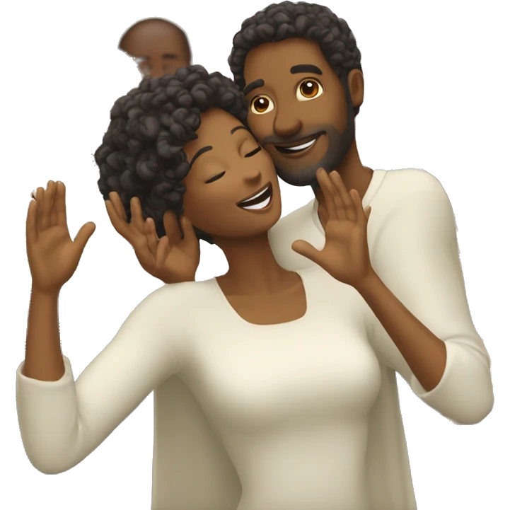 Woman praising man  emoji