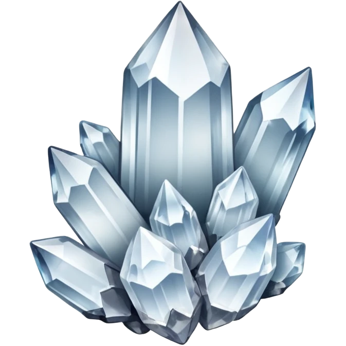 White quartz crystal cluster  emoji