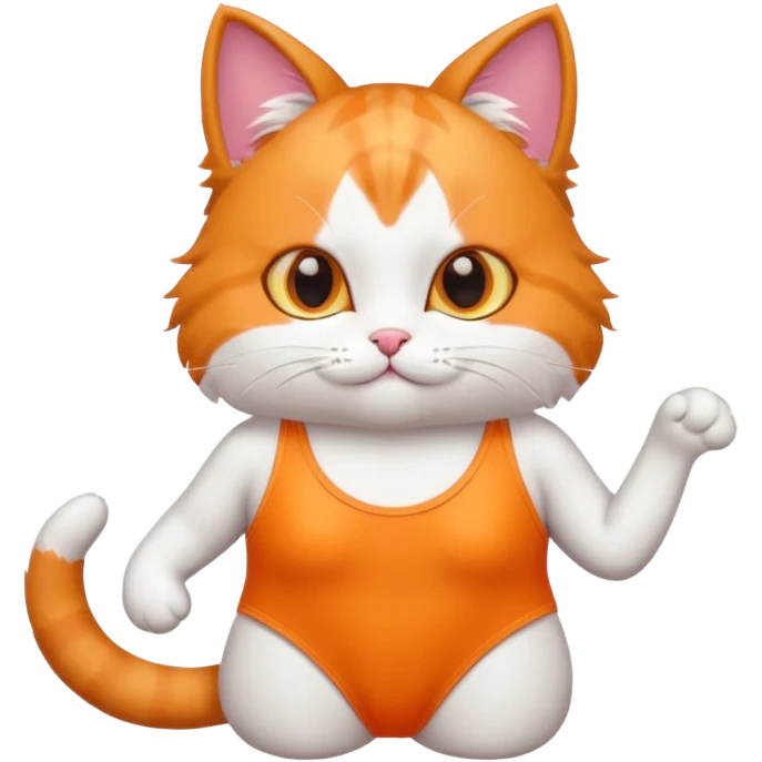 Cat wearing swimsuit emoji