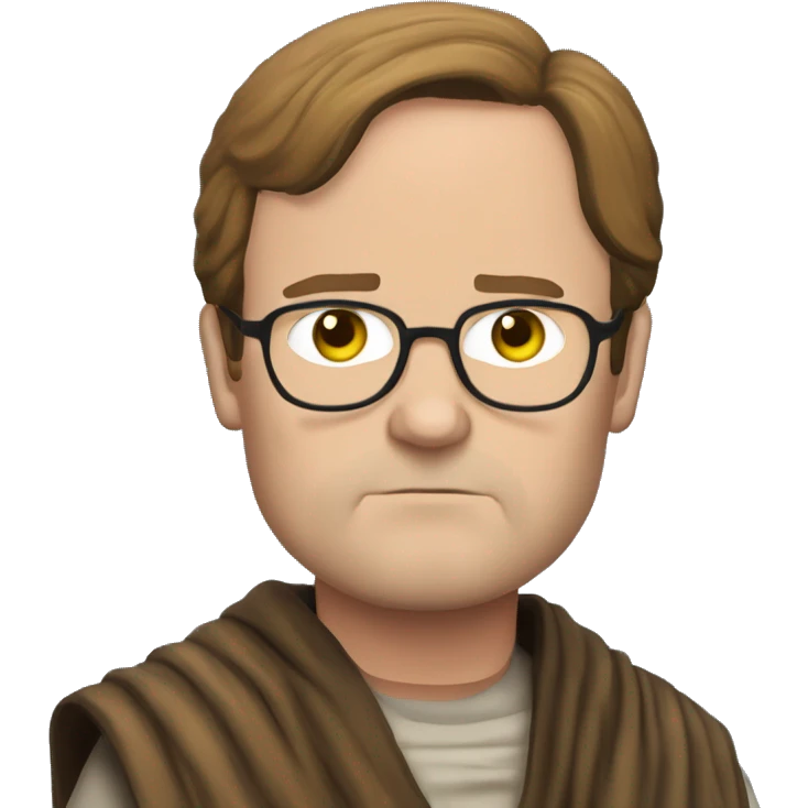 Dwight Schrute as a Jedi knight emoji