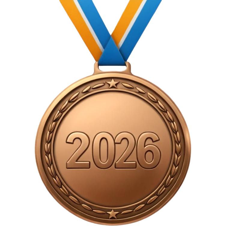 Create a medal which has an inscription "Brocation 2026" emoji