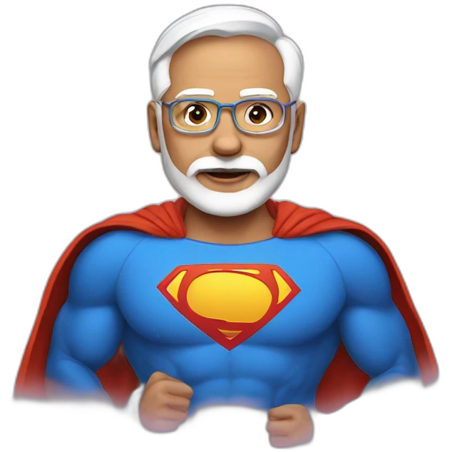 modi super man emoji