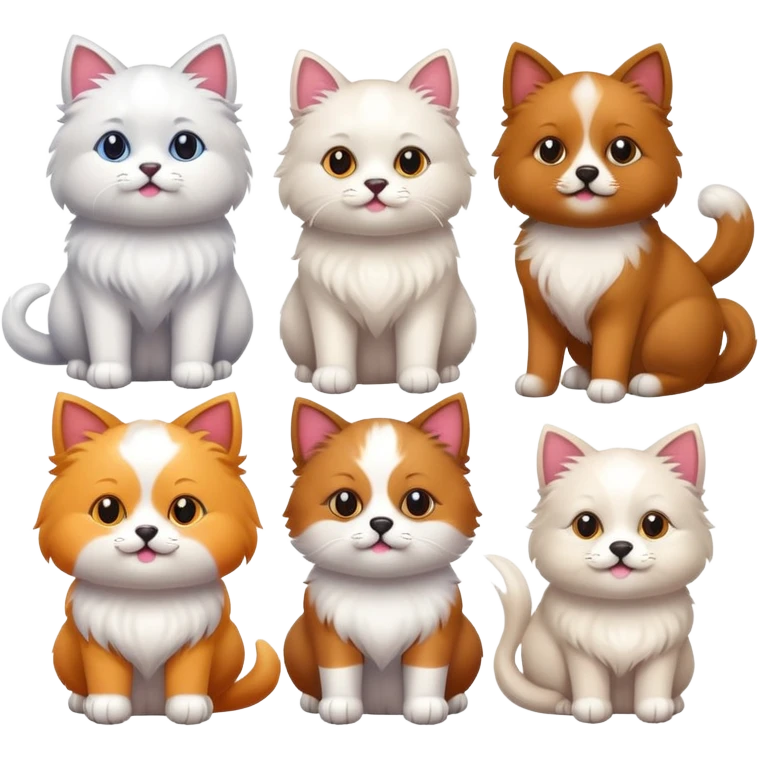 Dogs and cats. emoji