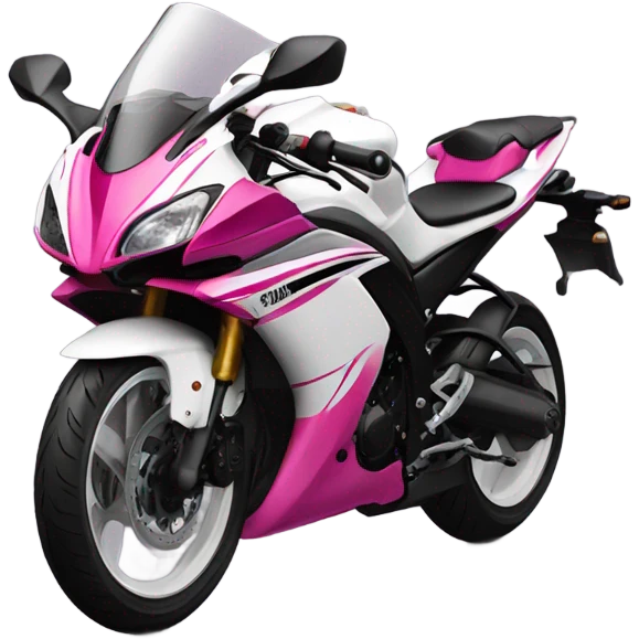 mixed pink and white yamaha-R3 emoji