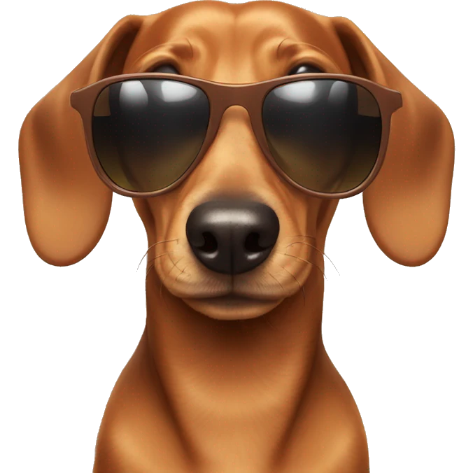 Dachshund  wearing sunglasses emoji