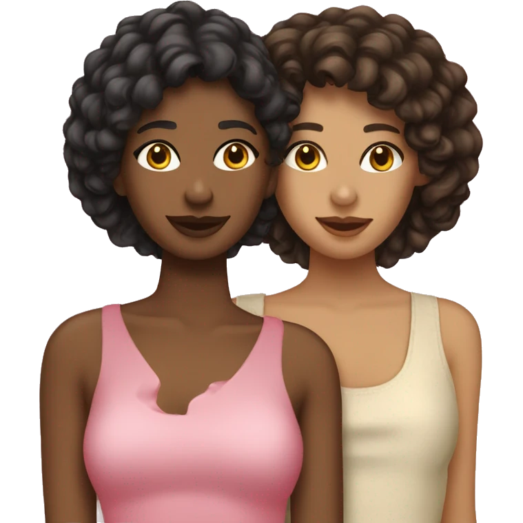 three bestfriends in a coquette stylr emoji