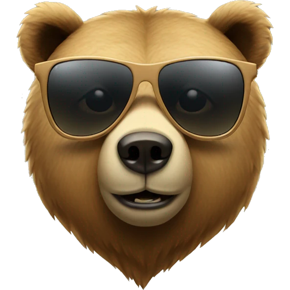 Bear with Sunglasses emoji