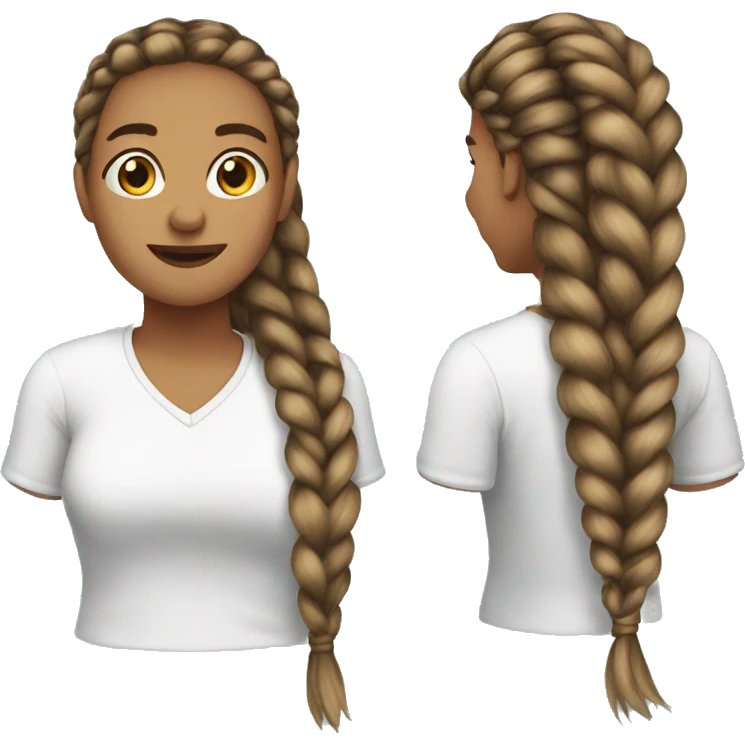 Long hair braids  emoji