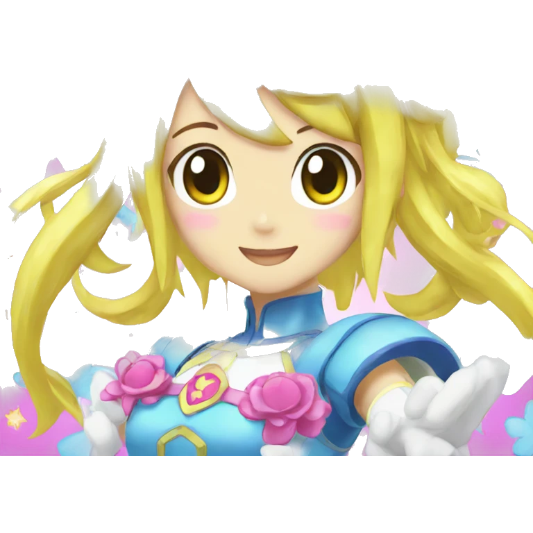 Peace from glitter force emoji