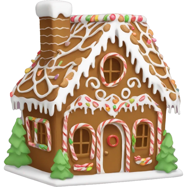 Gingerbread house emoji