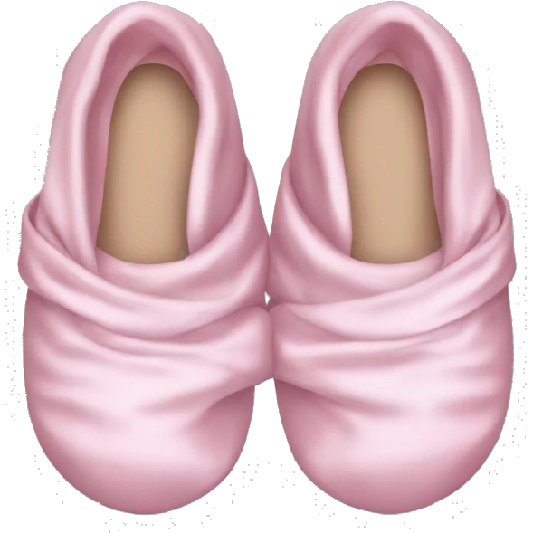 Light pink silk slippers and robe emoji