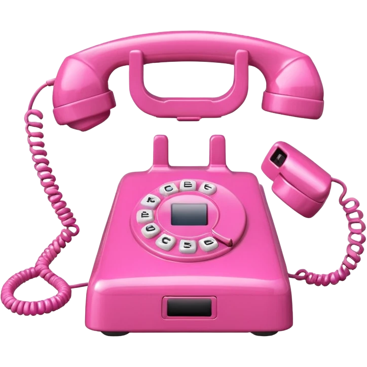 two pink phone switching with each other emoji