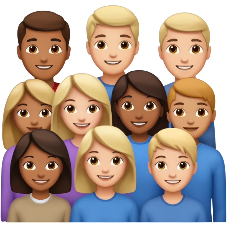 group of young people emoji