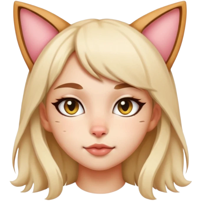 alt girl looks like a cat emoji