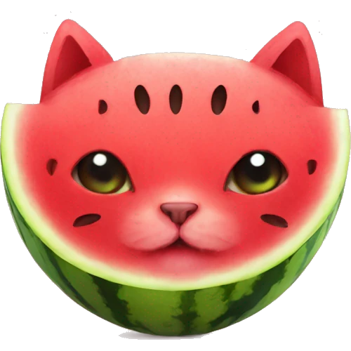Watermelon cat emoji