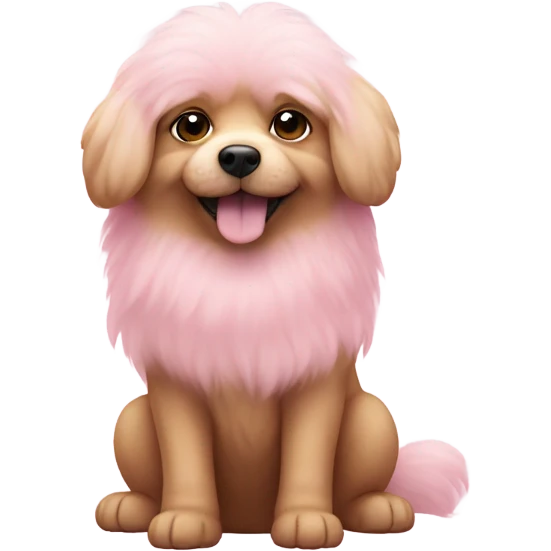 Pink dog emoji