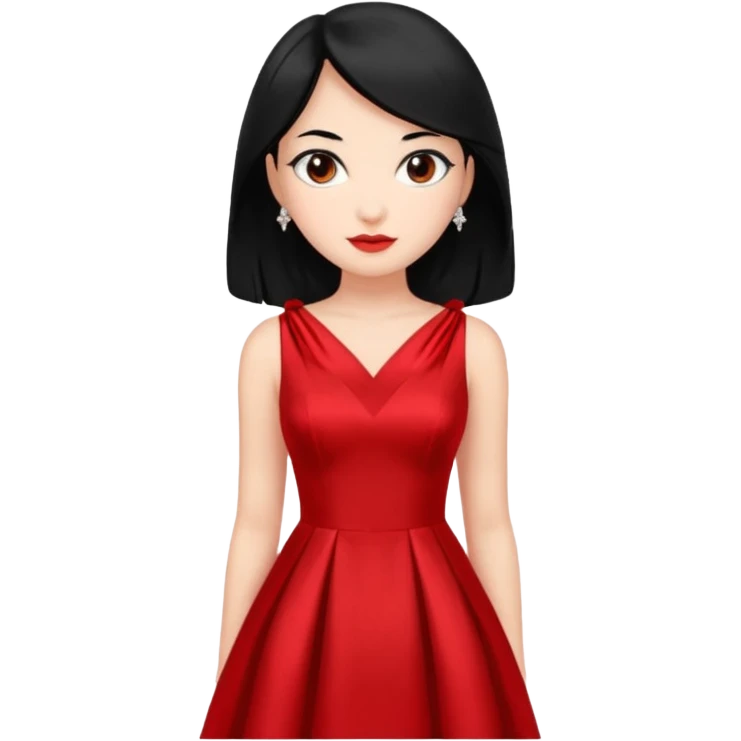 빨간옷을 입은 모르겠는 어깨가 들린 검정머리의 여자 🤷🏻‍♀️ emoji