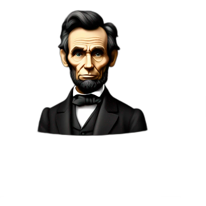 Abraham Lincoln on an old fashioned television emoji