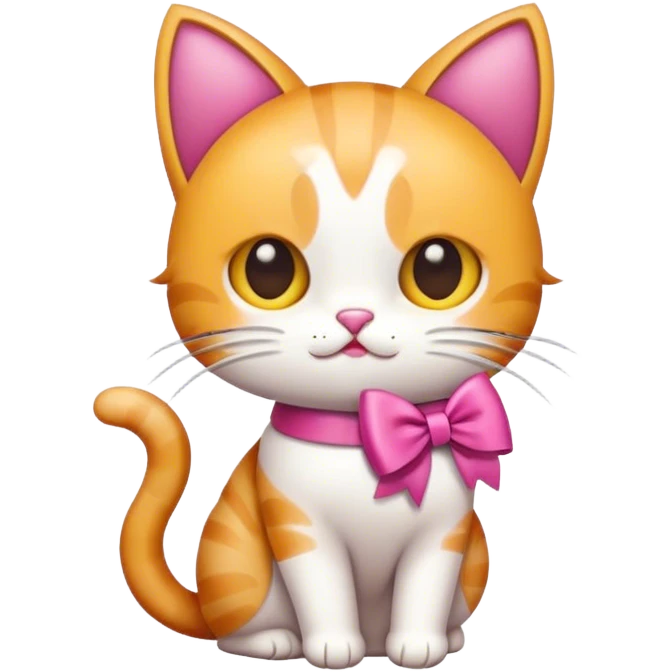 Cat with bow  emoji
