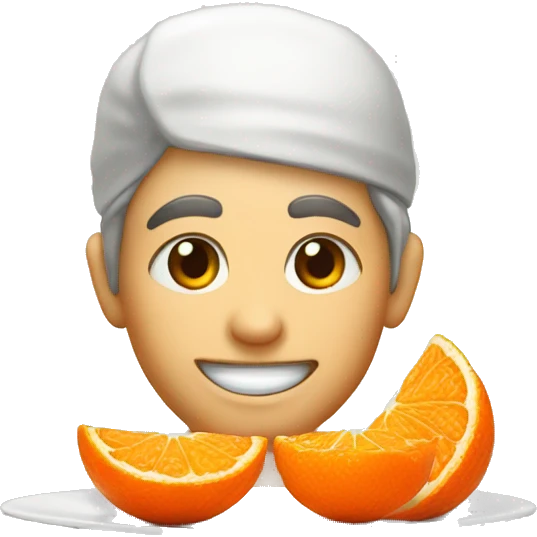 Tangerines at the plate emoji