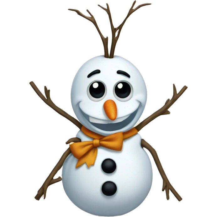 Olaf with a bow emoji