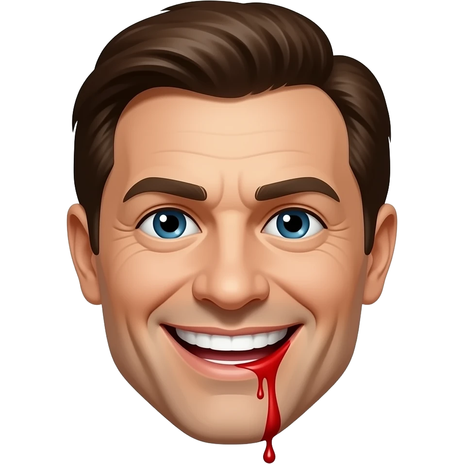 Emojis visage sourir sang  logo de red John dans mentalist emoji