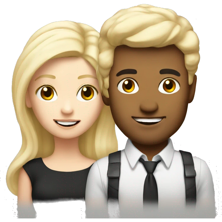 blondie man with blondie girl emoji
