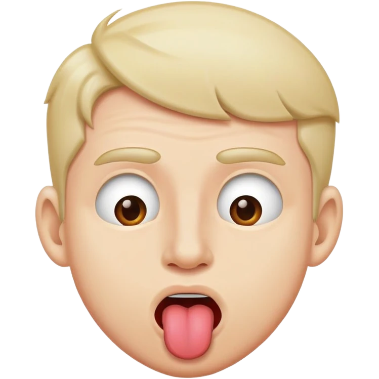 man with toung sticking out emoji