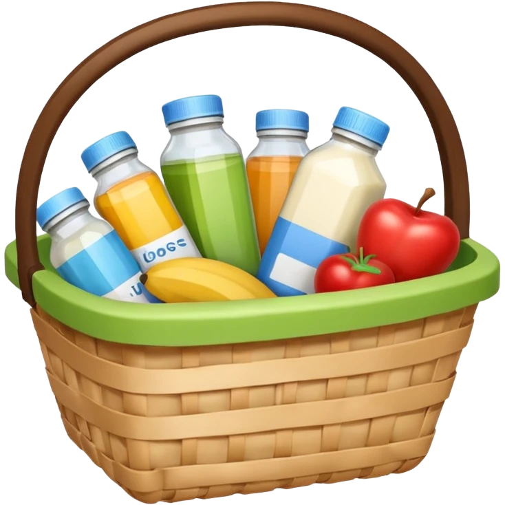 generate an image for health products basket emoji