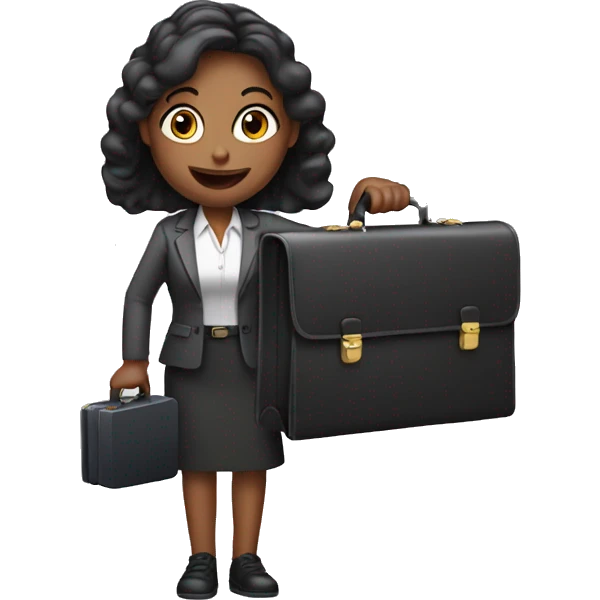 woman holding out briefcase emoji