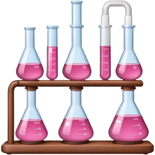 pink and brown chemistry lab equipment emoji