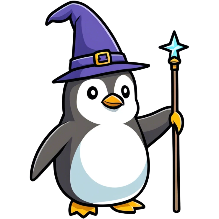 penguin wizard emoji