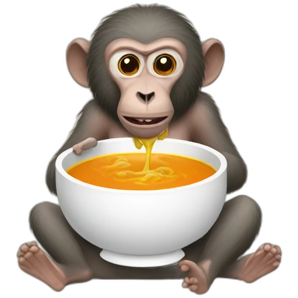 baboon-eating-soup emoji