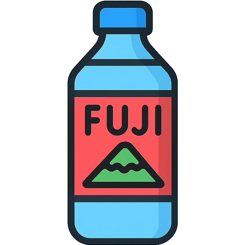 Fuji water bottle emoji
