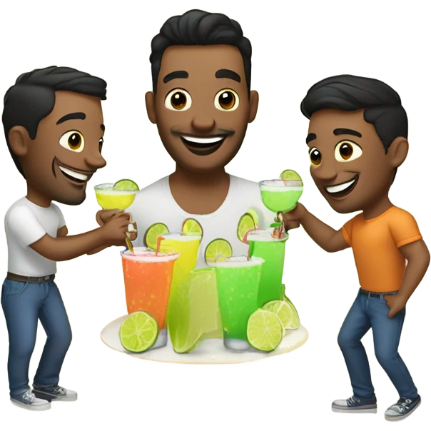 Gay men drinking margaritas  emoji