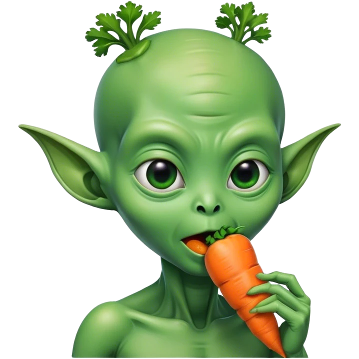  Инопланетянин кушаeт морковь emoji
