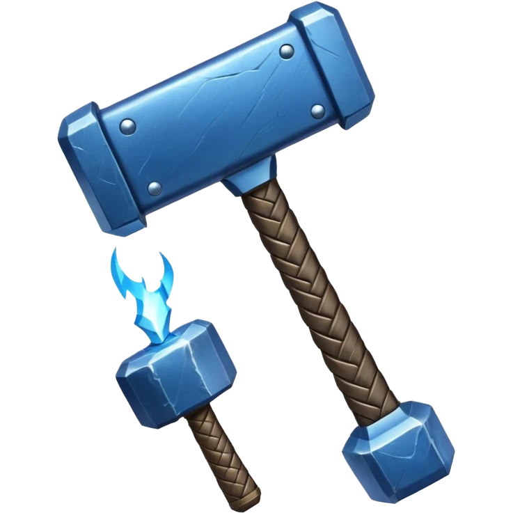 Thor hammer with thunder  emoji