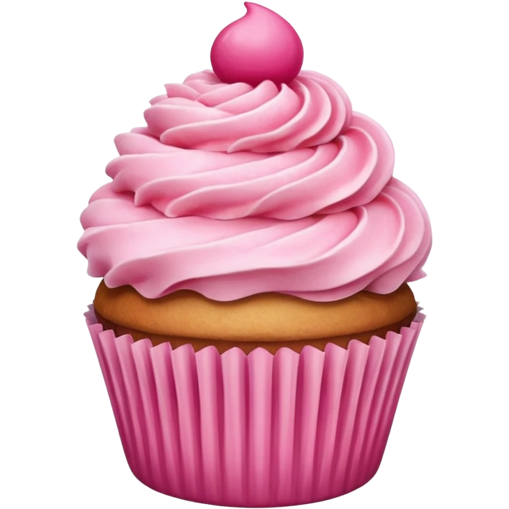 Cupcake with pink icing emoji
